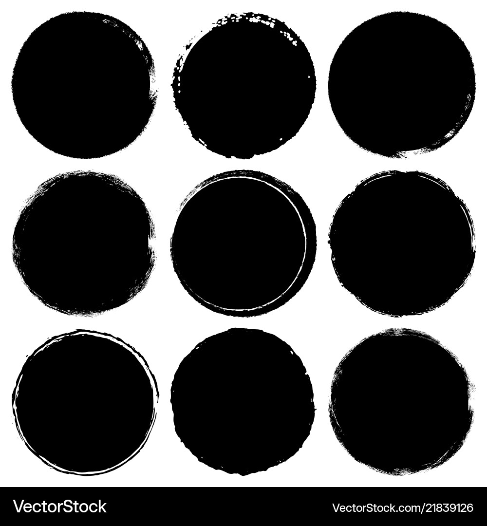 Distressed Circle Stamps vector image