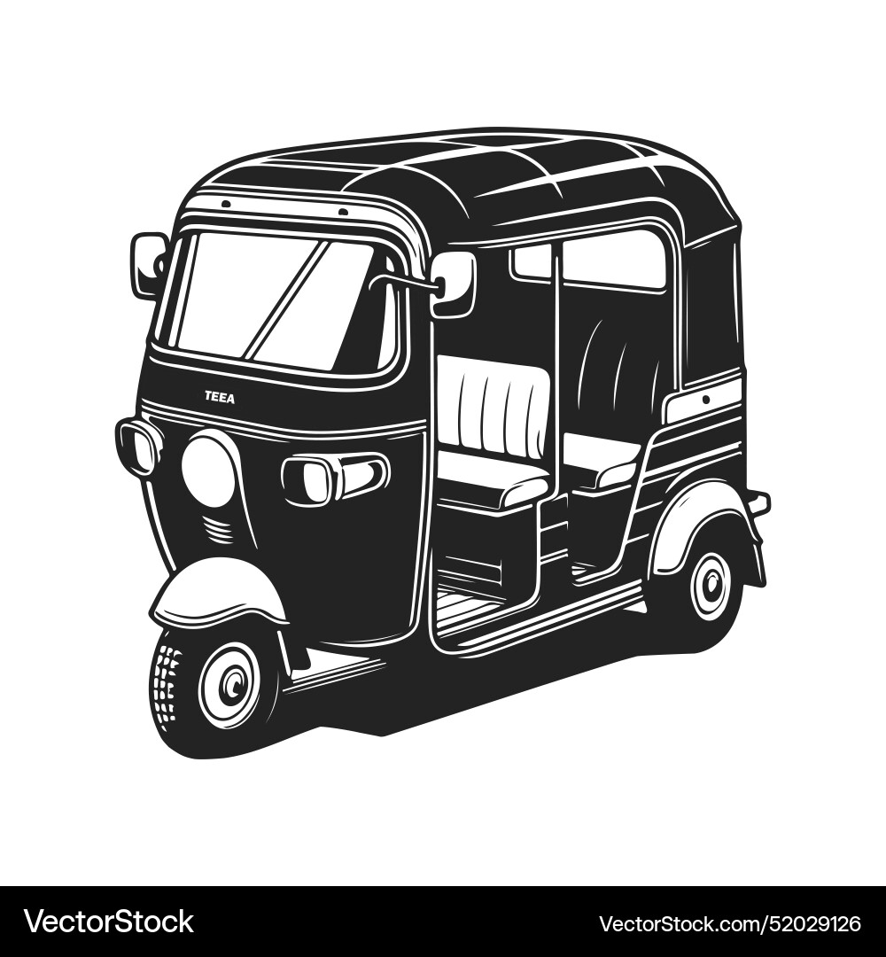 Simple of auto rickshaw icon for web design Vector Image