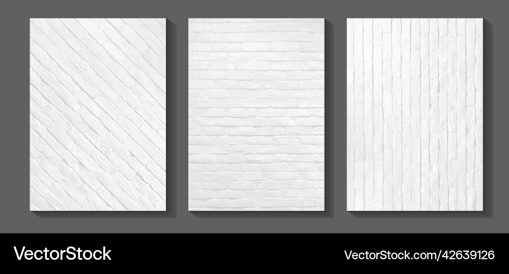 White Brick Wall Texture Background Royalty Free Vector