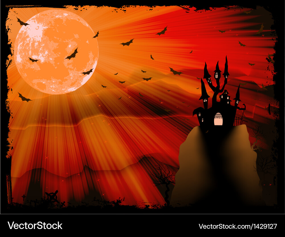 Halloween poster with zombie background eps 10 Vector Image