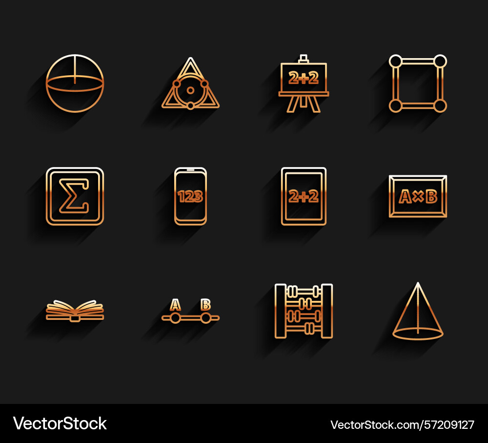Set line mobile calculator interface test exam Set line mobile calculator interface test exam vector image