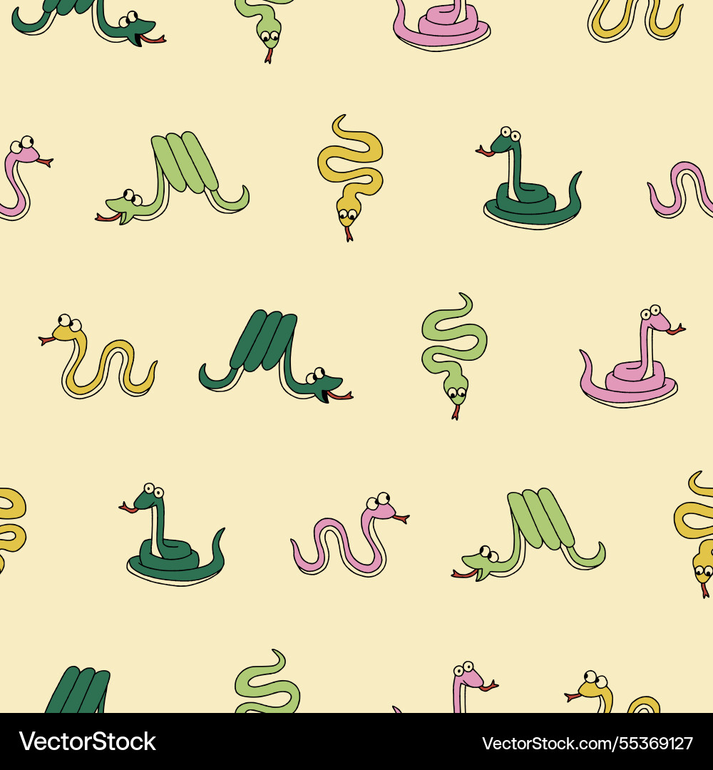 Snake seamless pattern background for print Snake seamless pattern background for print Vector Image