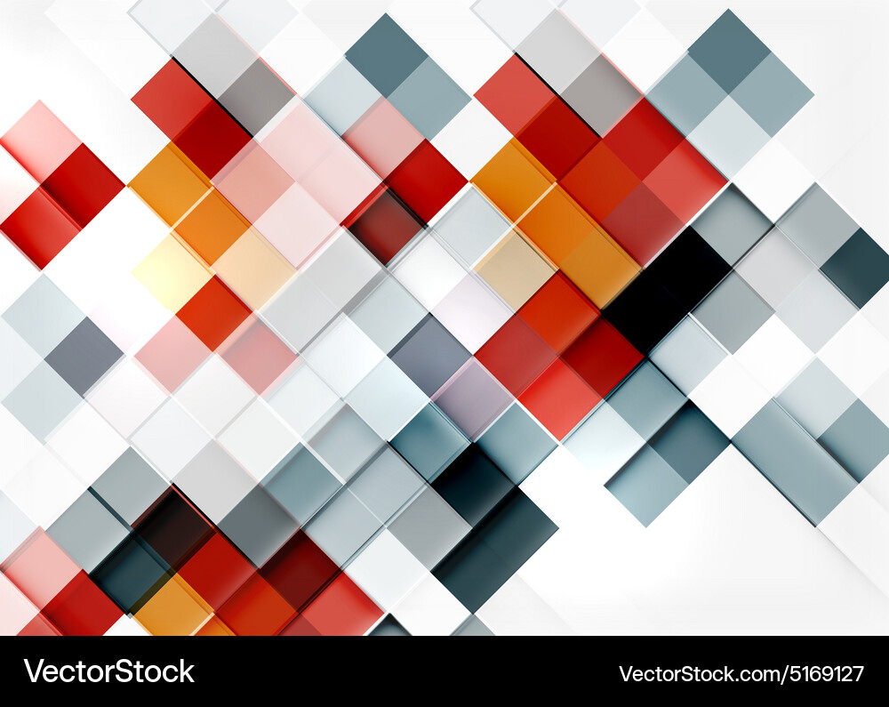 Square shape mosaic pattern design universal Vector Image