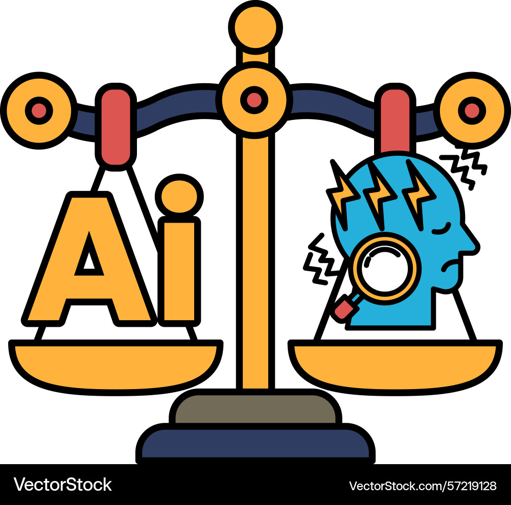 A scale with head on one side and the letters vector image