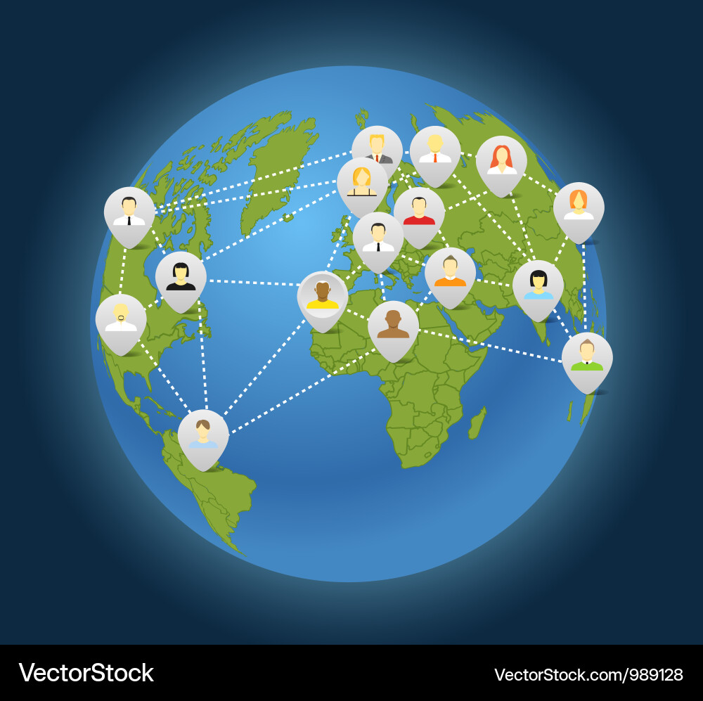Global Connection Network vector image