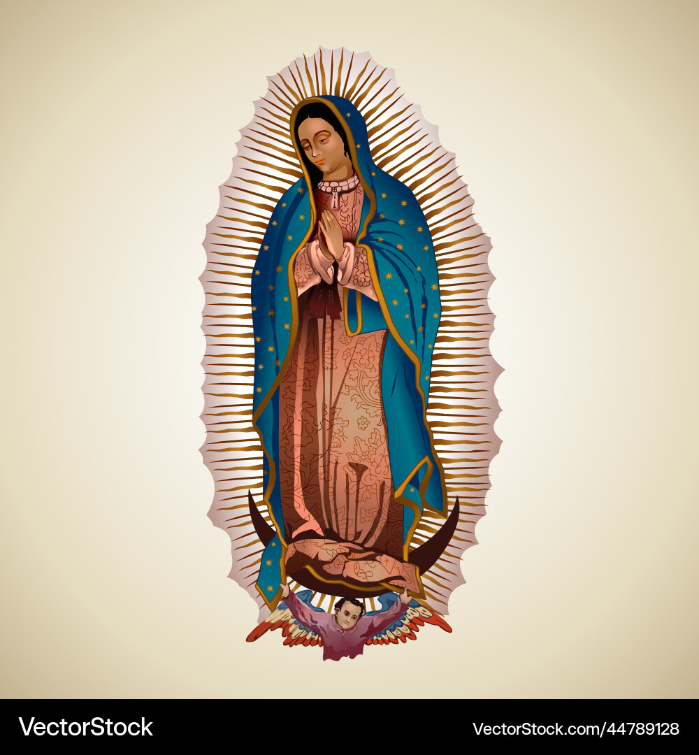 Our Lady of Guadalupe - Virgin of Guadalupe vector image