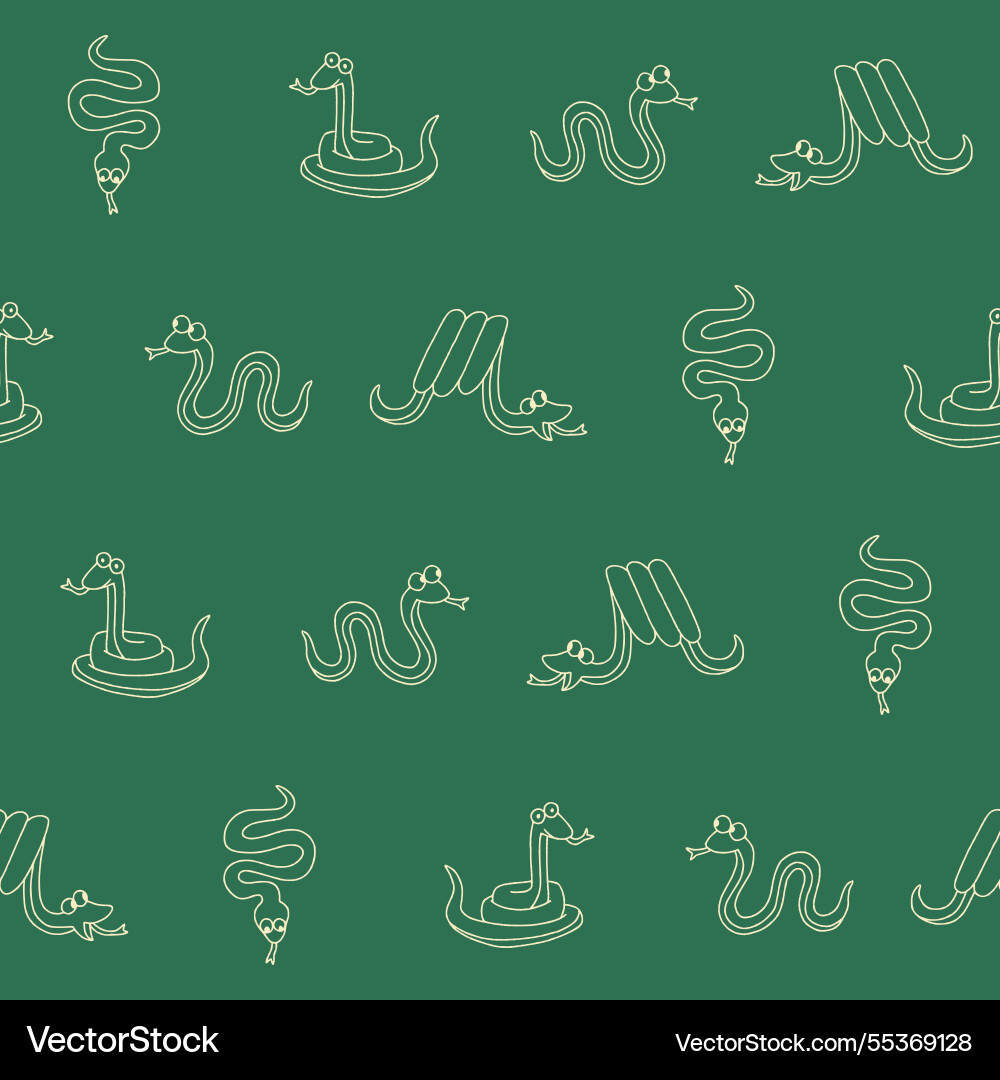 Outline of snake seamless pattern background Outline of snake seamless pattern background Vector Image