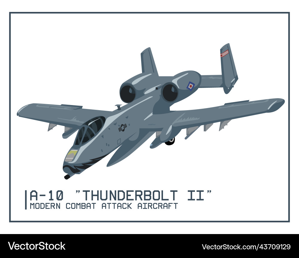 A-10 Thunderbolt II (43709129) – Royalty-Free Vector | VectorStock