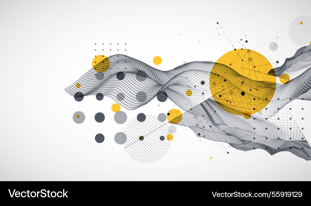 Abstract wave is made in a frame style template Abstract wave is made in a frame style template Vector Image