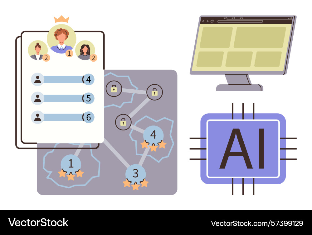Ai-powered ranking system with user profiles Ai-powered ranking system with user profiles vector image