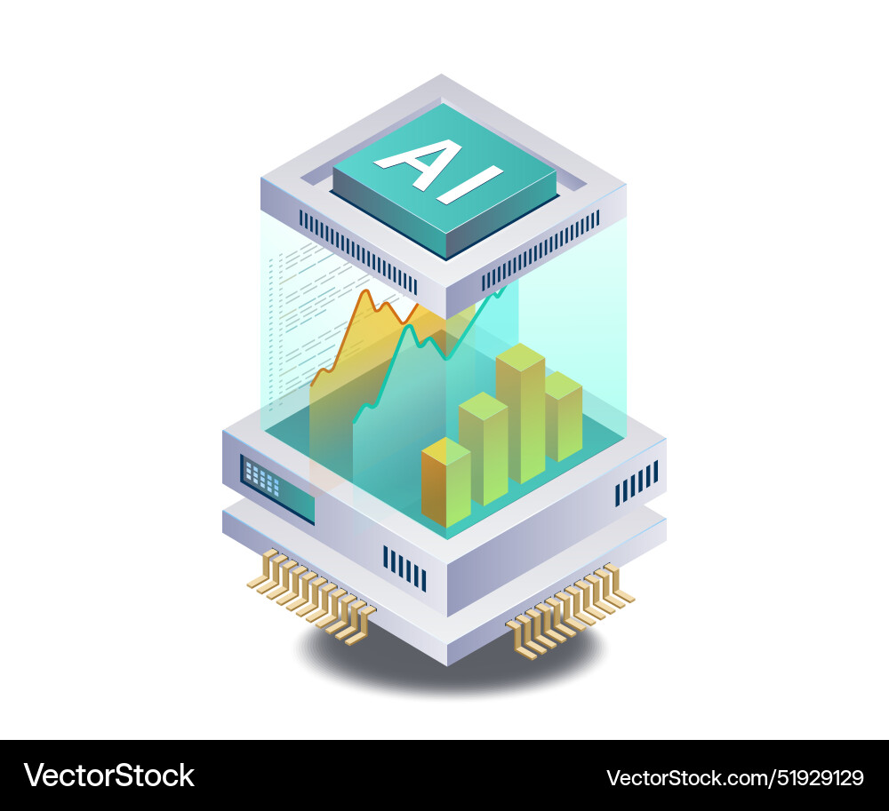 Artificial intelligence in data analysis Vector Image