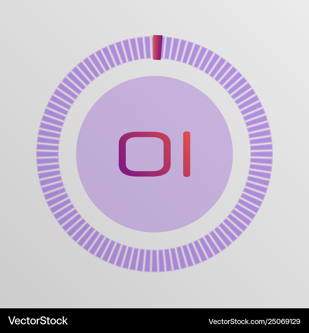Circular interval timer Circular interval timer vector image