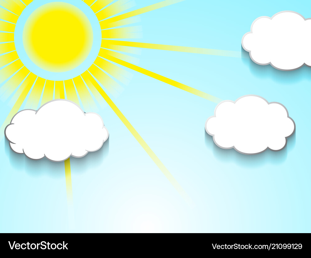 Clouds and sun Royalty Free Vector Image - VectorStock