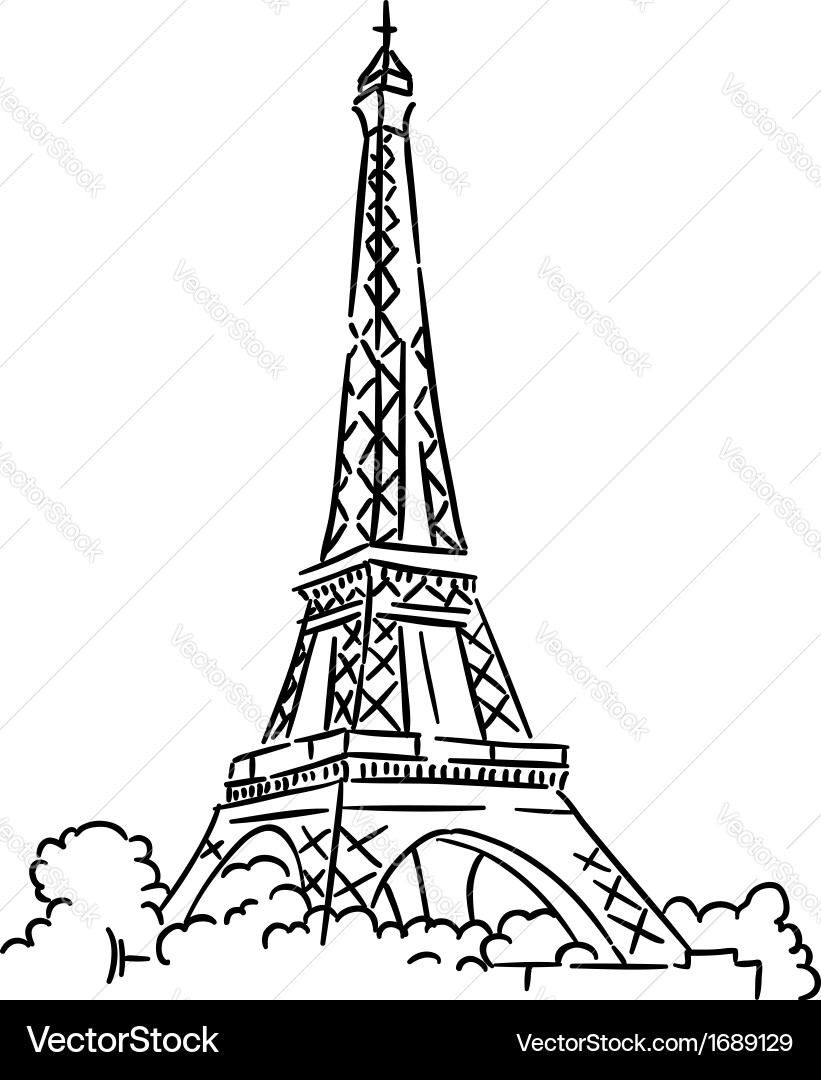 Eiffel Tower Sketch vector image