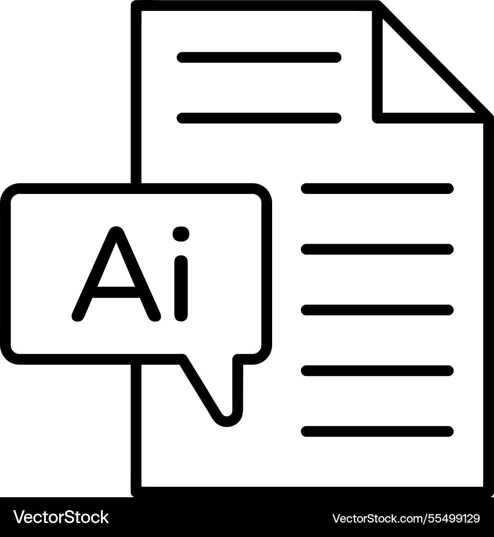 Generative ai report icon Vector Image