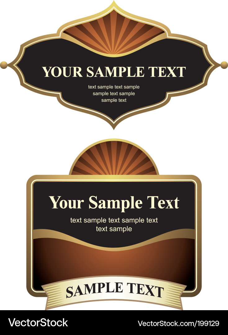 Label and Frame Elements vector image