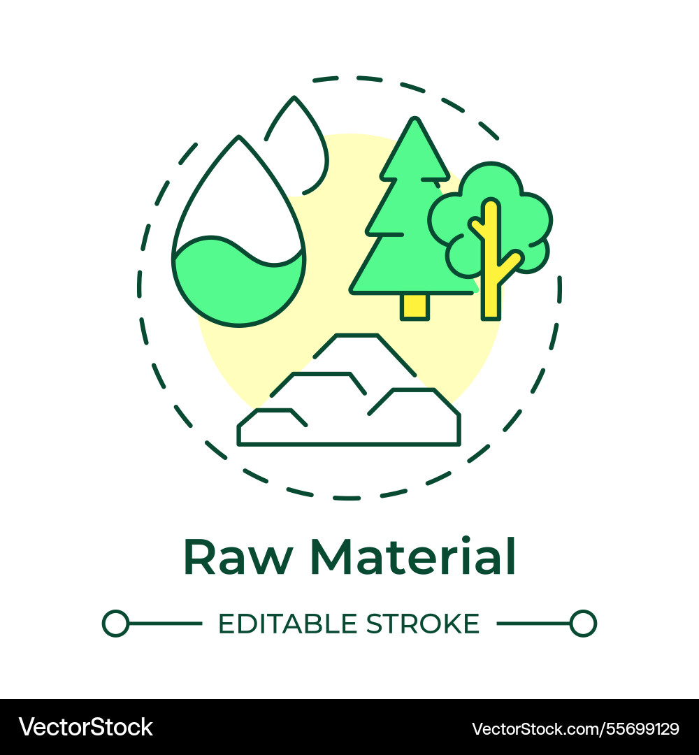 Raw material multi color concept icon Raw material multi color concept icon vector image