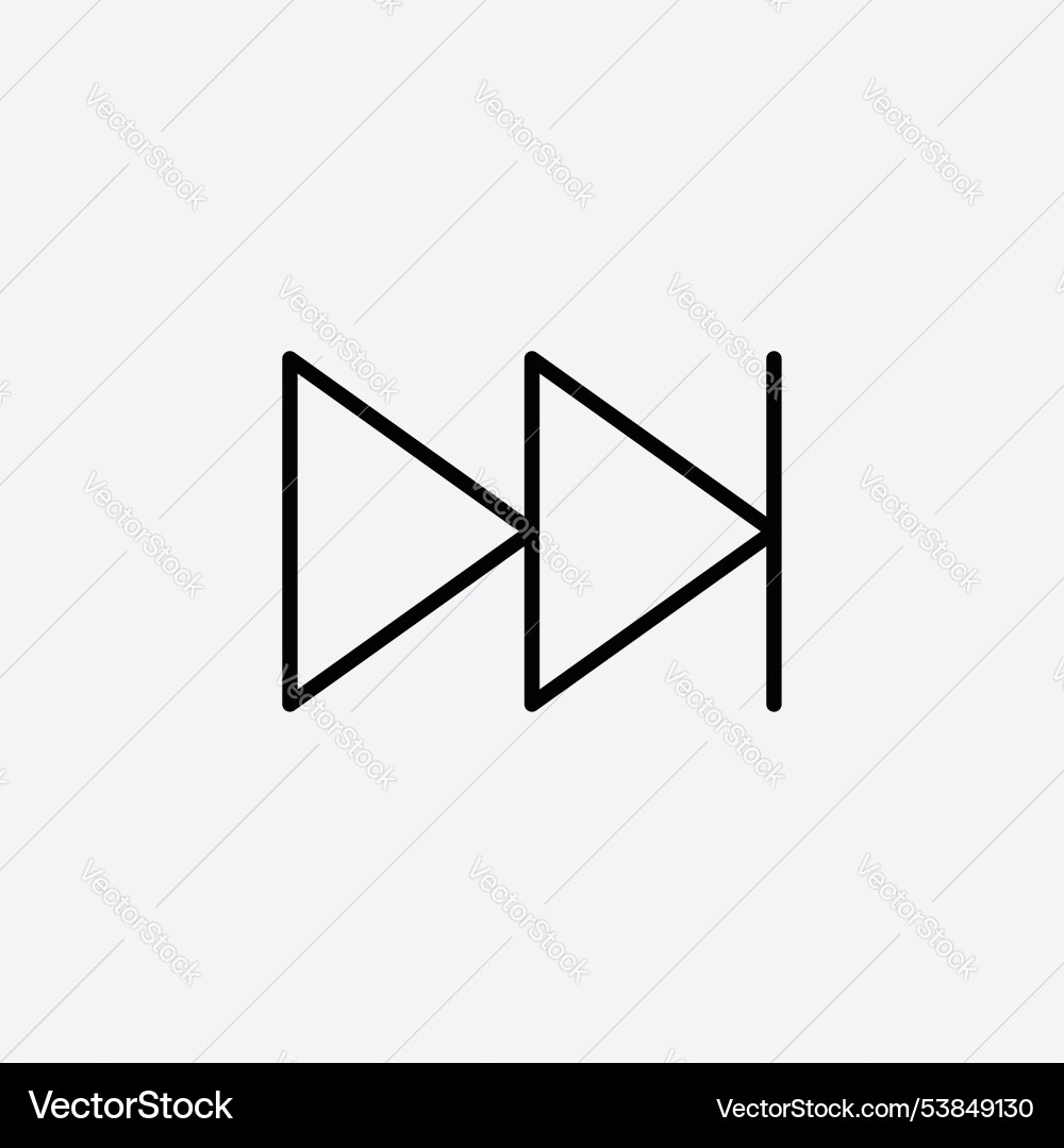 Fast forward icon set Fast forward icon set vector image