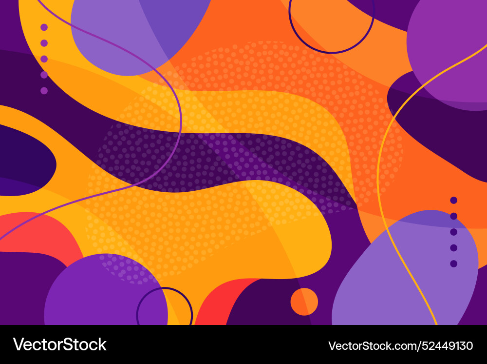 Flat design dynamic shapes background Vector Image