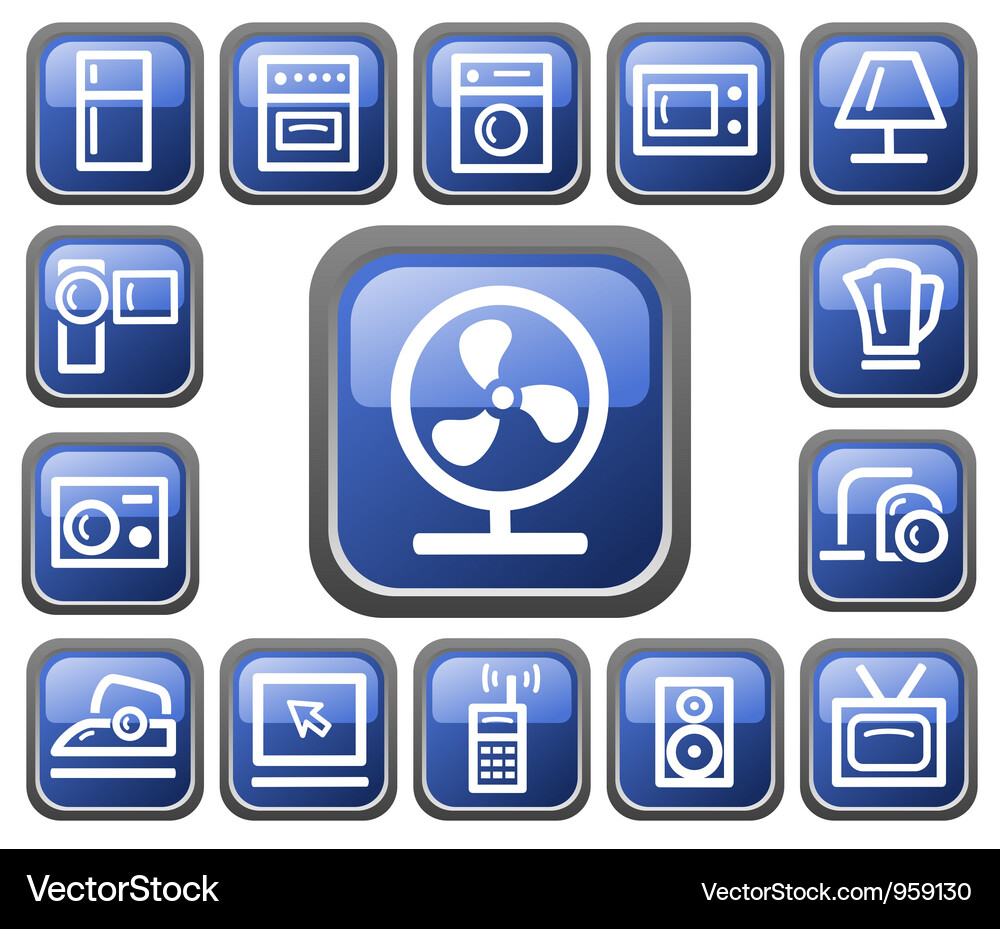 Home electronics buttons Vector Image