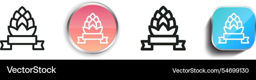 Hop icon thin linear regular and button style Vector Image