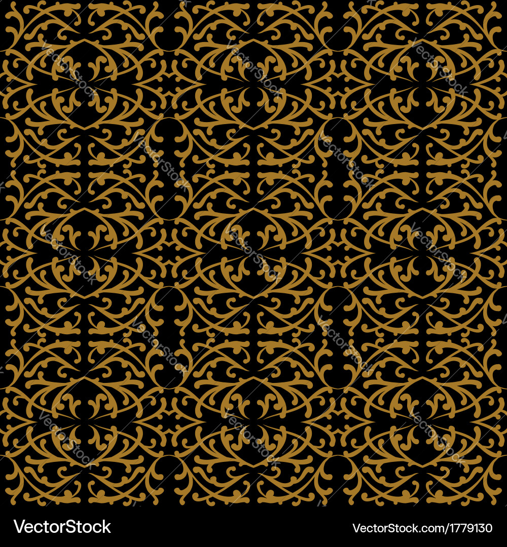 Linear pattern in baroque and rococo style vector image