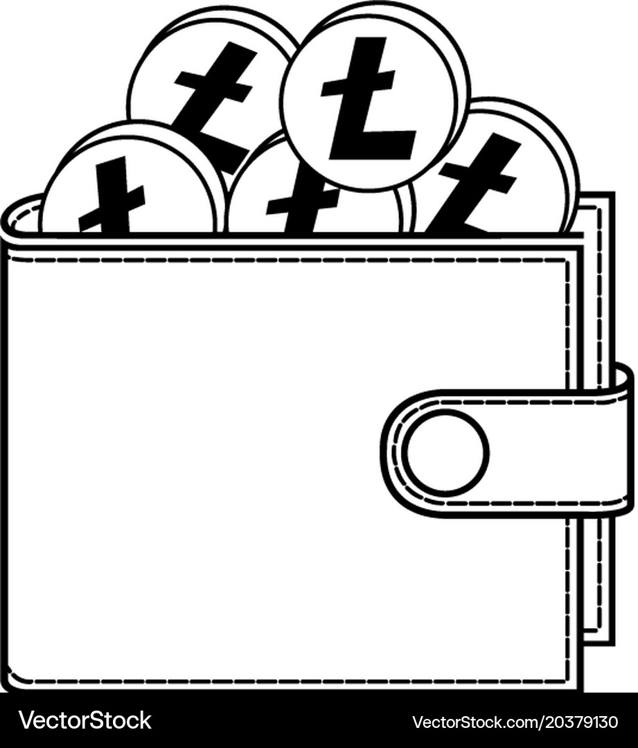 Wallet of litecoin (20379130) – Royalty-Free Vector | VectorStock