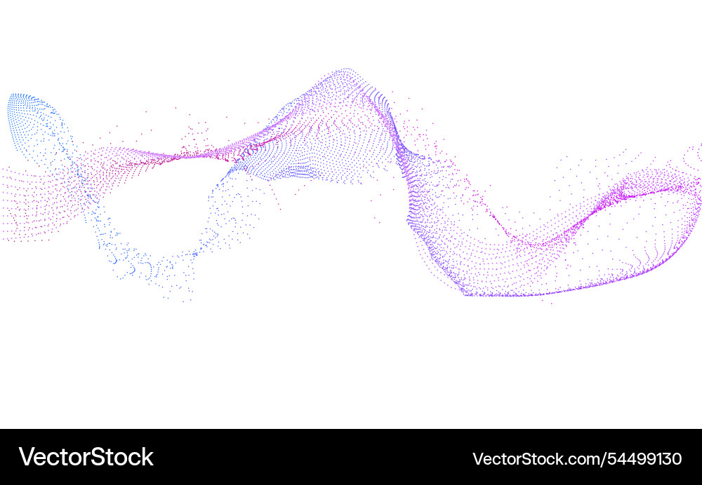 Wave of many lines flowing particles abstract Wave of many lines flowing particles abstract vector image