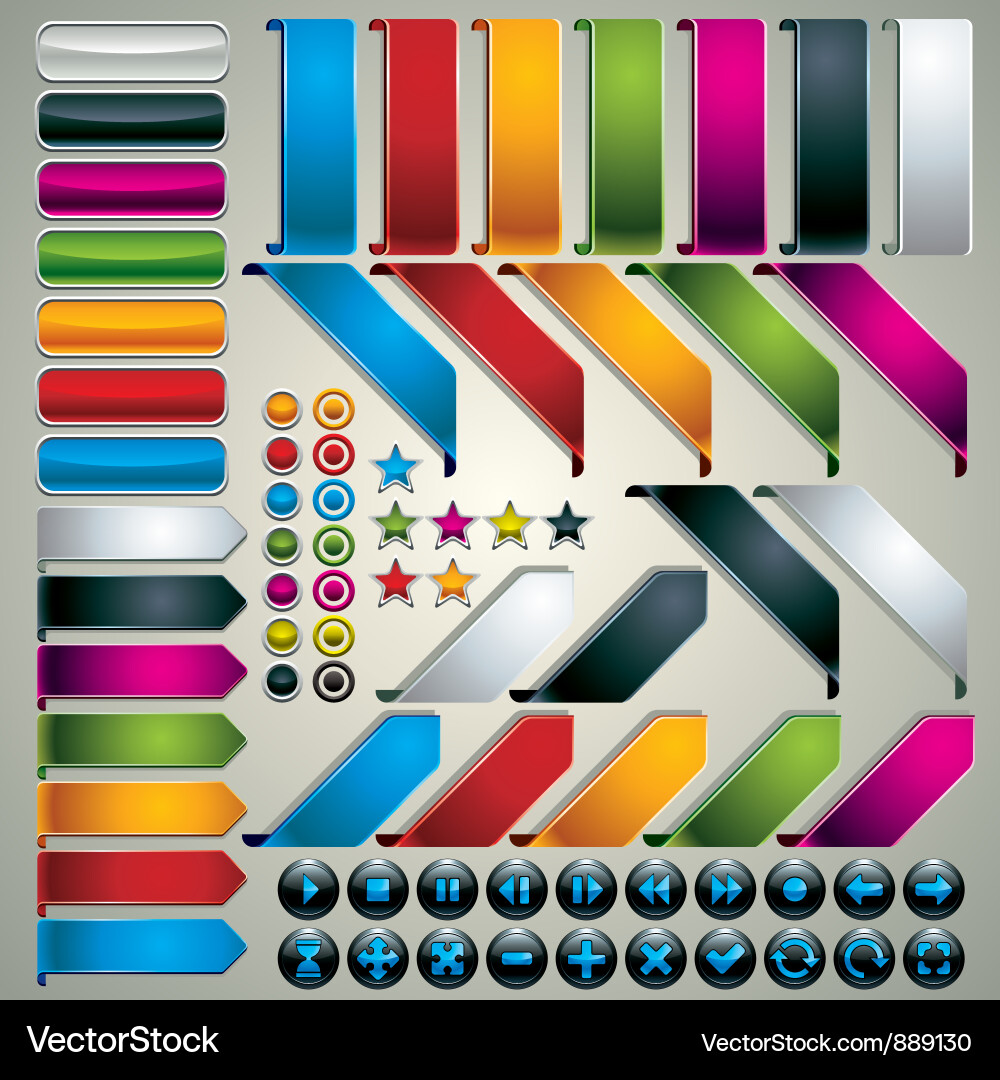 Web Interface Elements Collection vector image