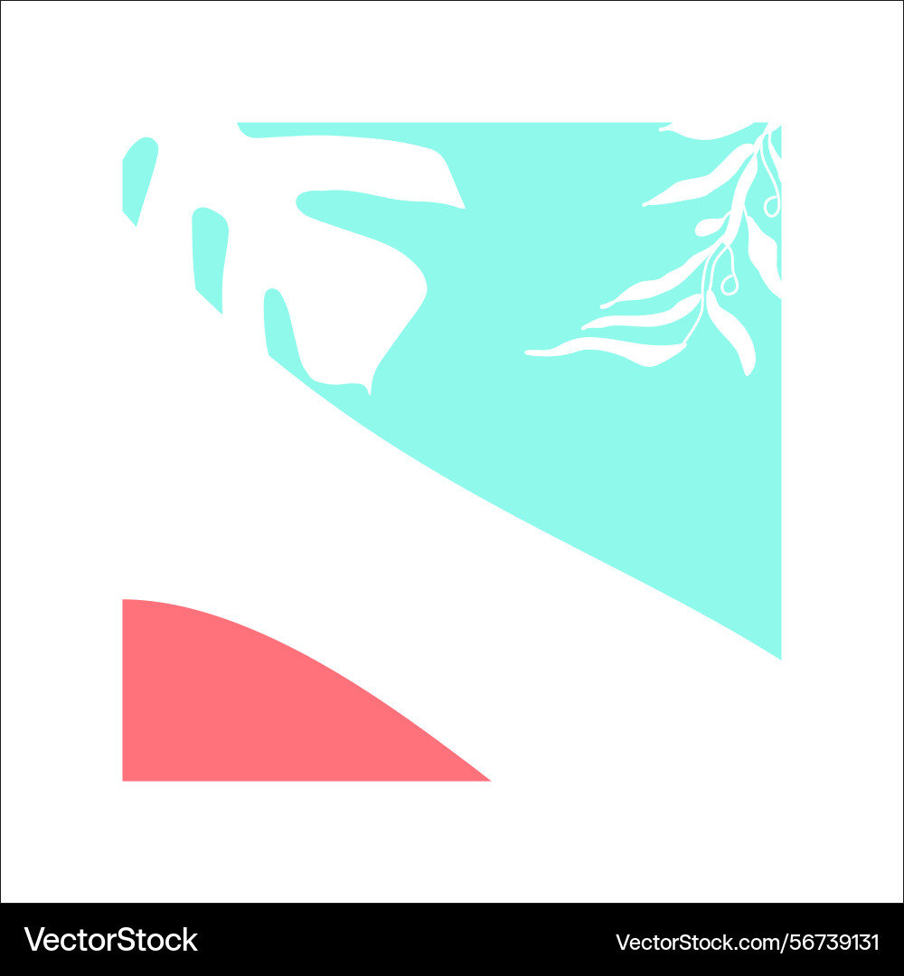Abstract color summer background in figure square Vector Image