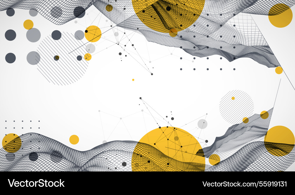 Abstract wave is made in a frame style template Abstract wave is made in a frame style template vector image