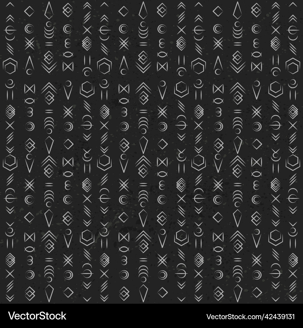 Dark runic symbols pattern background Dark runic symbols pattern background vector image