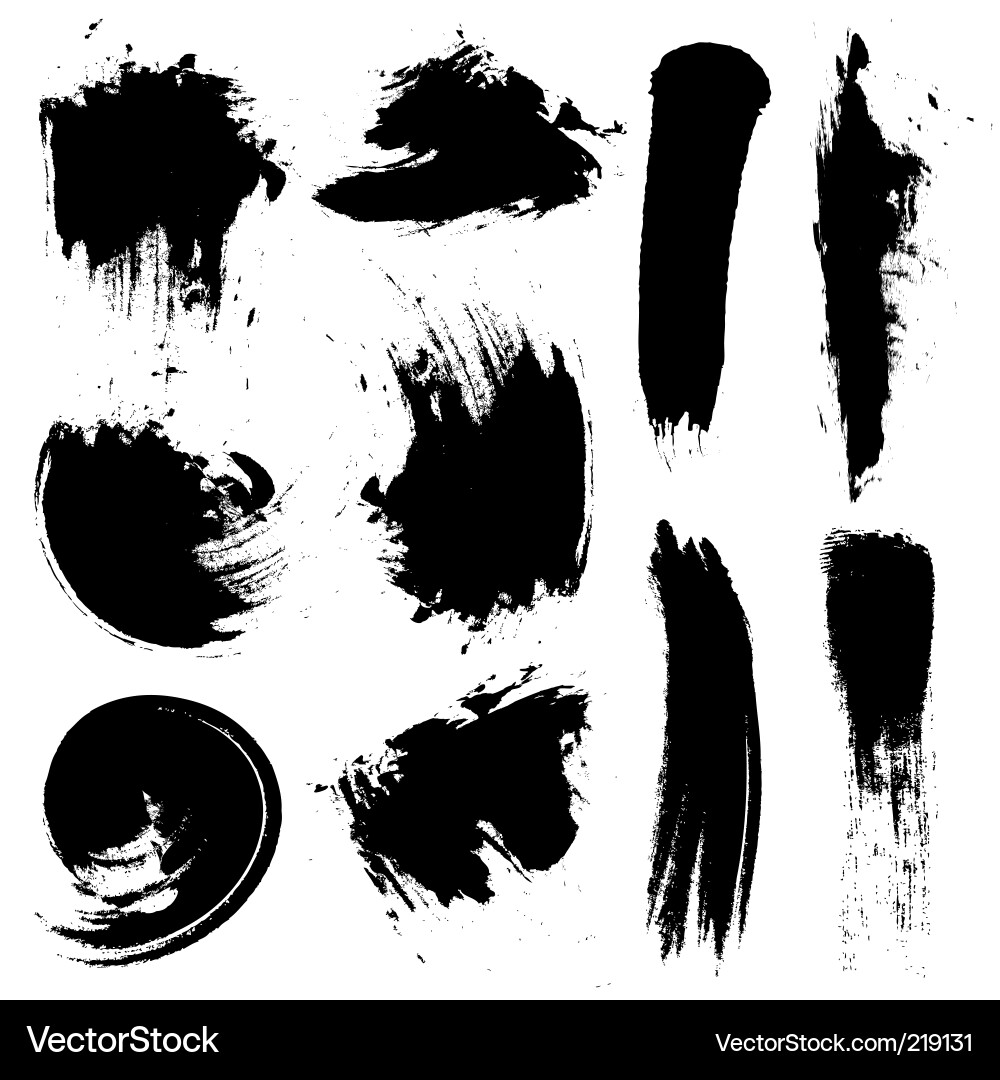 Dynamic Brush Marks Vector Image