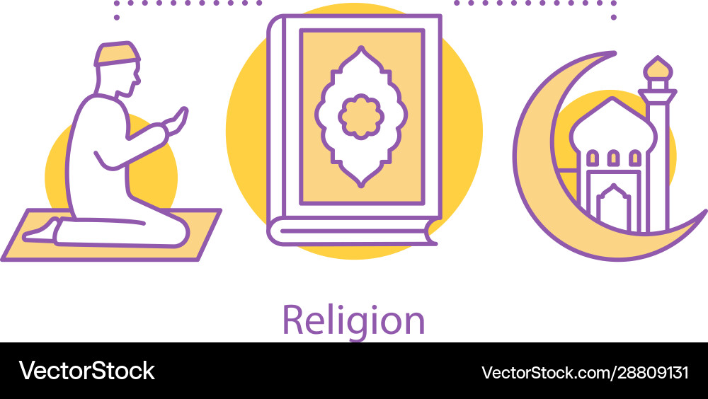 Islamic culture concept icon vector image