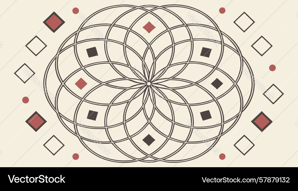 Abstract geometric circle structured pattern Vector Image