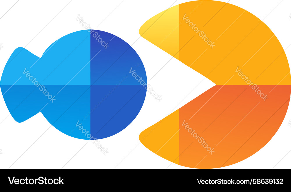 Data Partition Icon - Segmentation Vector Image