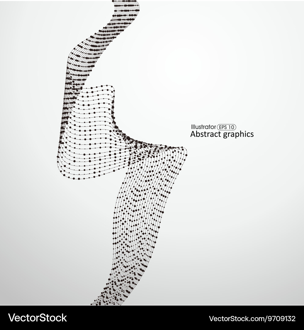 Point flow line pattern composed vector image