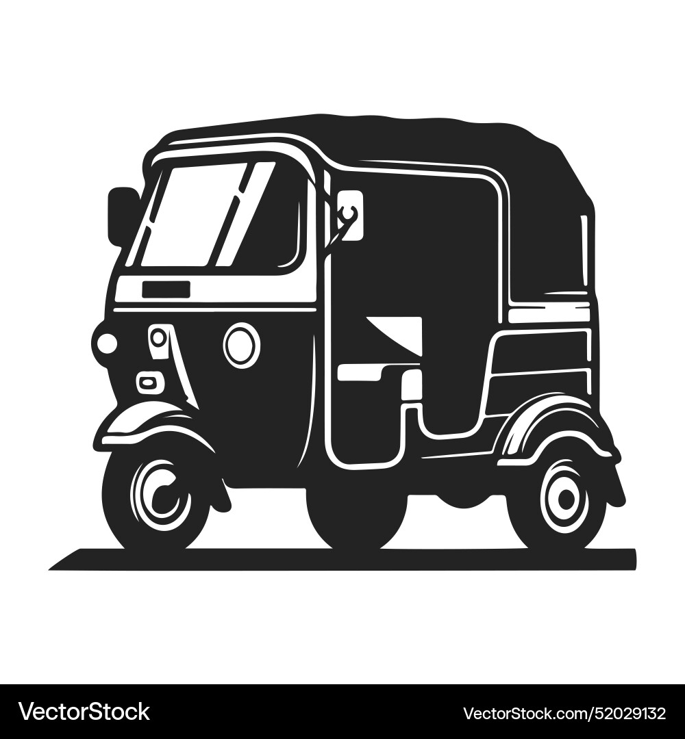 Simple of auto rickshaw icon for web design Vector Image
