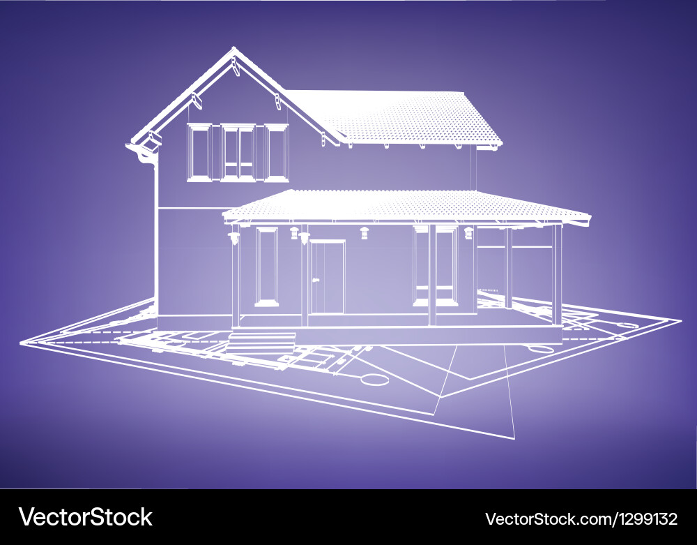 Wireframe Building Concepts vector image