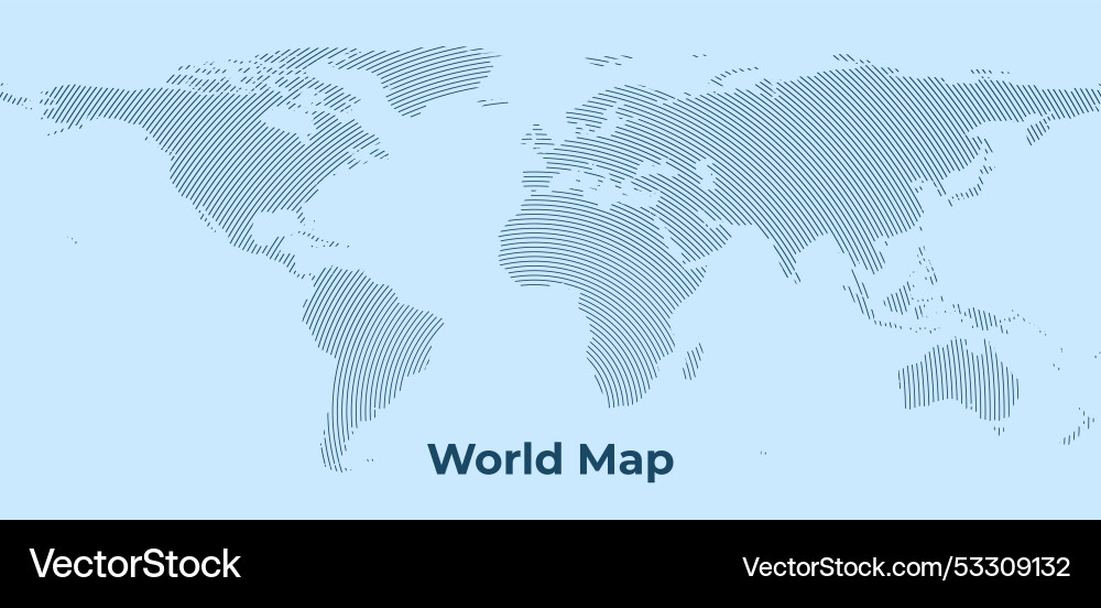 World map background with dot pattern - global Vector Image