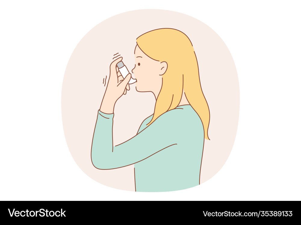Asthma- und Inhalationskonzept Asthma- und Inhalationskonzept vektorbild