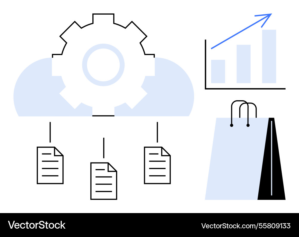 Cloud integration with data management analytics Cloud integration with data management analytics vector image