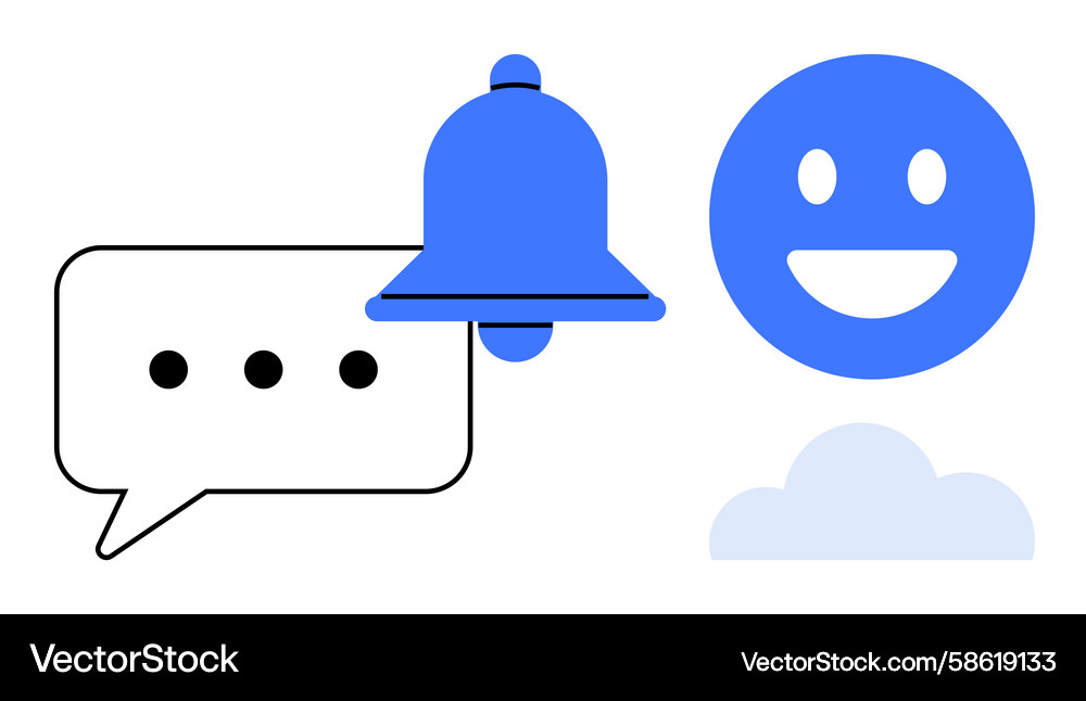Communication elements with message bubble Vector Image