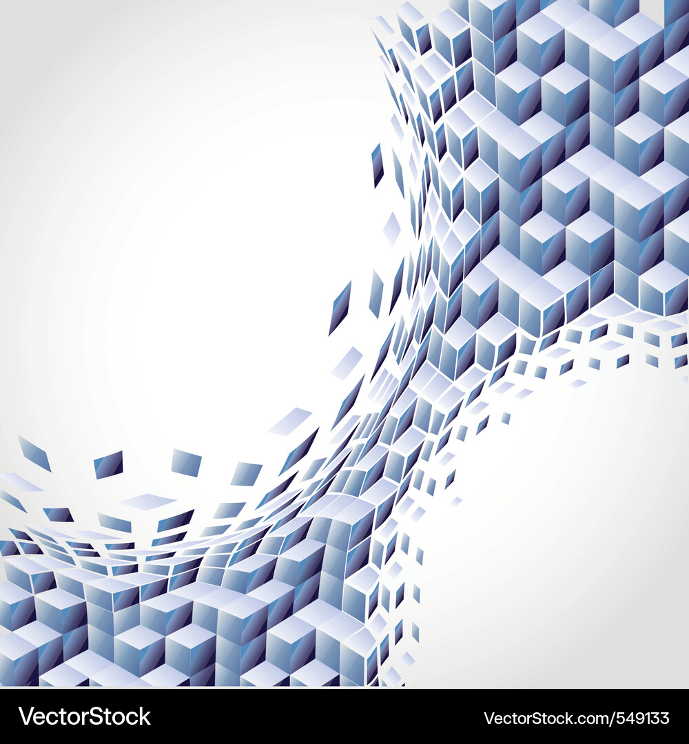 Dynamic 3D Cubes Vector Image