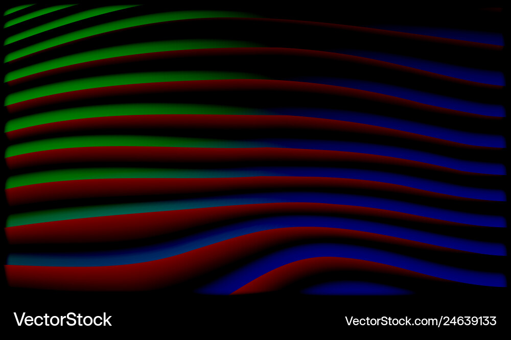 Eps 10 multi-coloured wavy stripes on a dark Vector Image