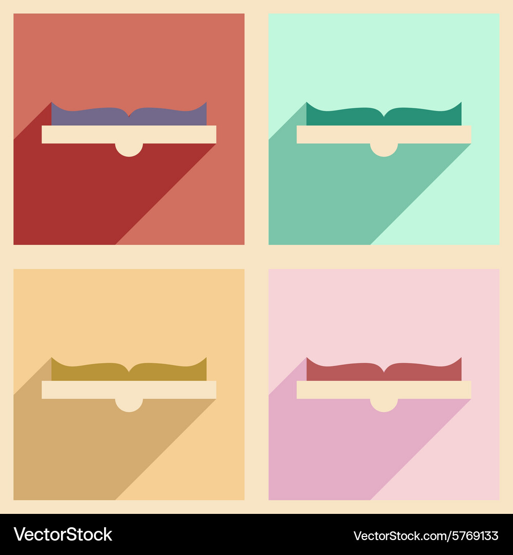 Flat with shadow concept and mobile application Vector Image
