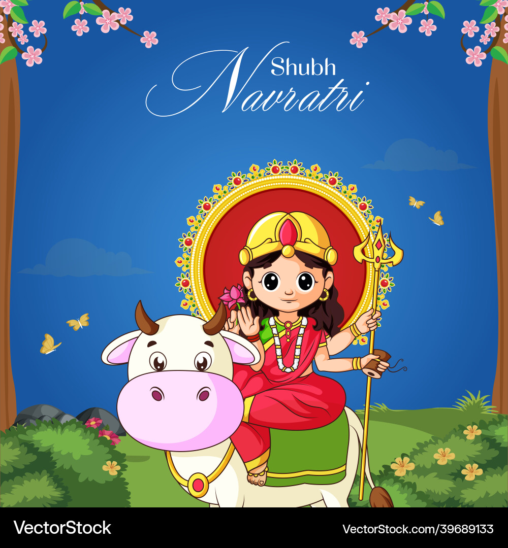 Happy navratri banner design Happy navratri banner design vector image