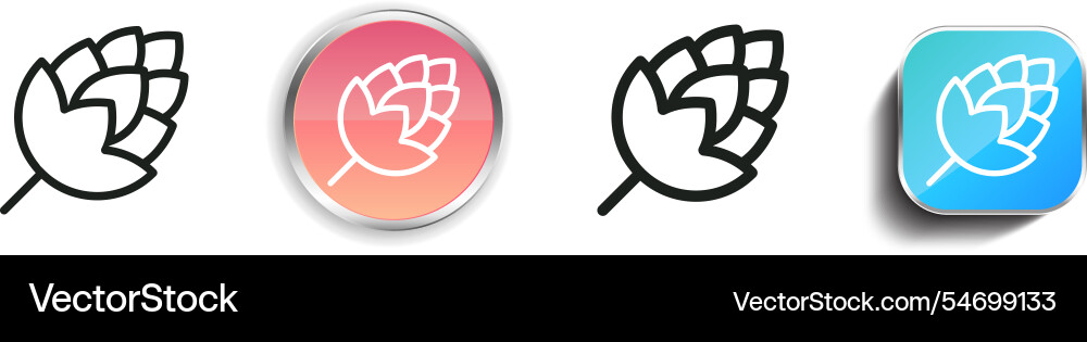 Hop icon thin linear regular and button style Vector Image