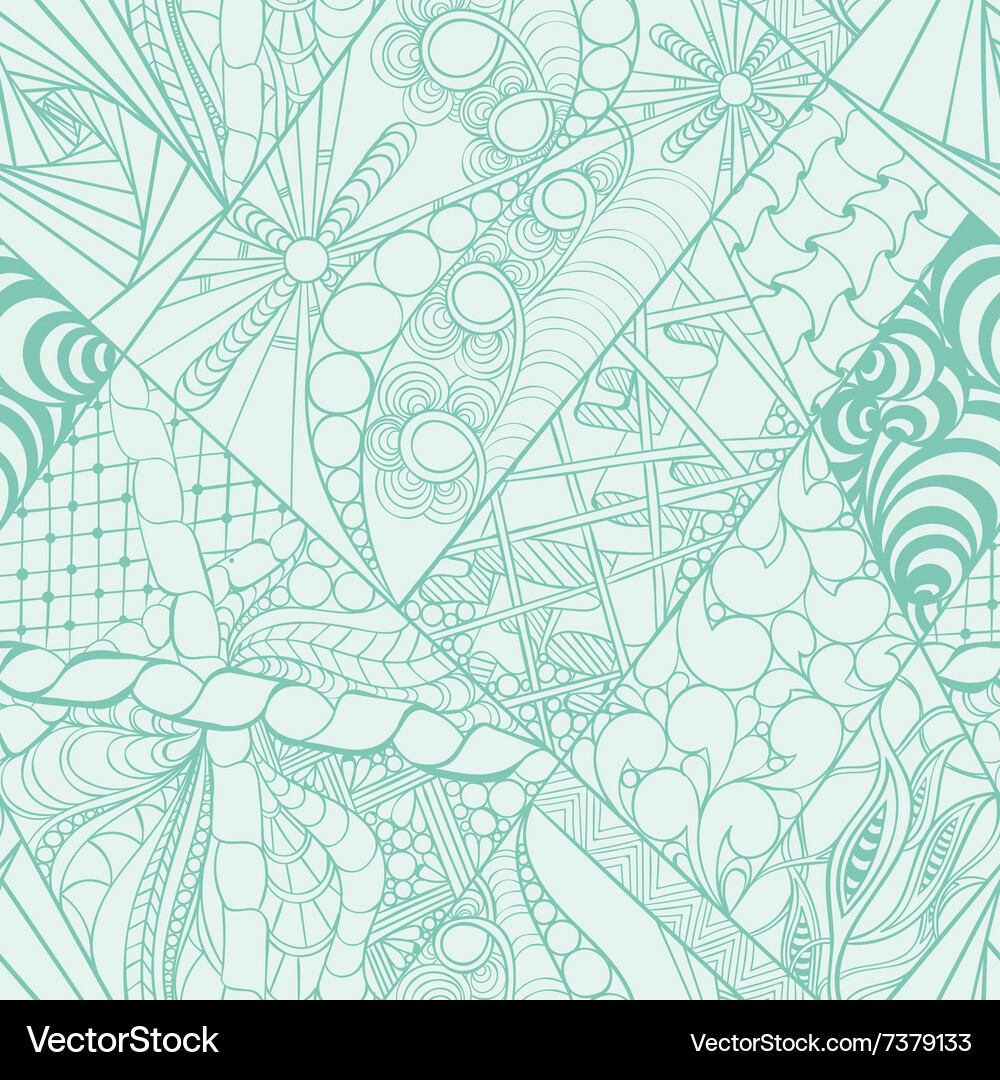 Intricate Zentangle Pattern Vector Image