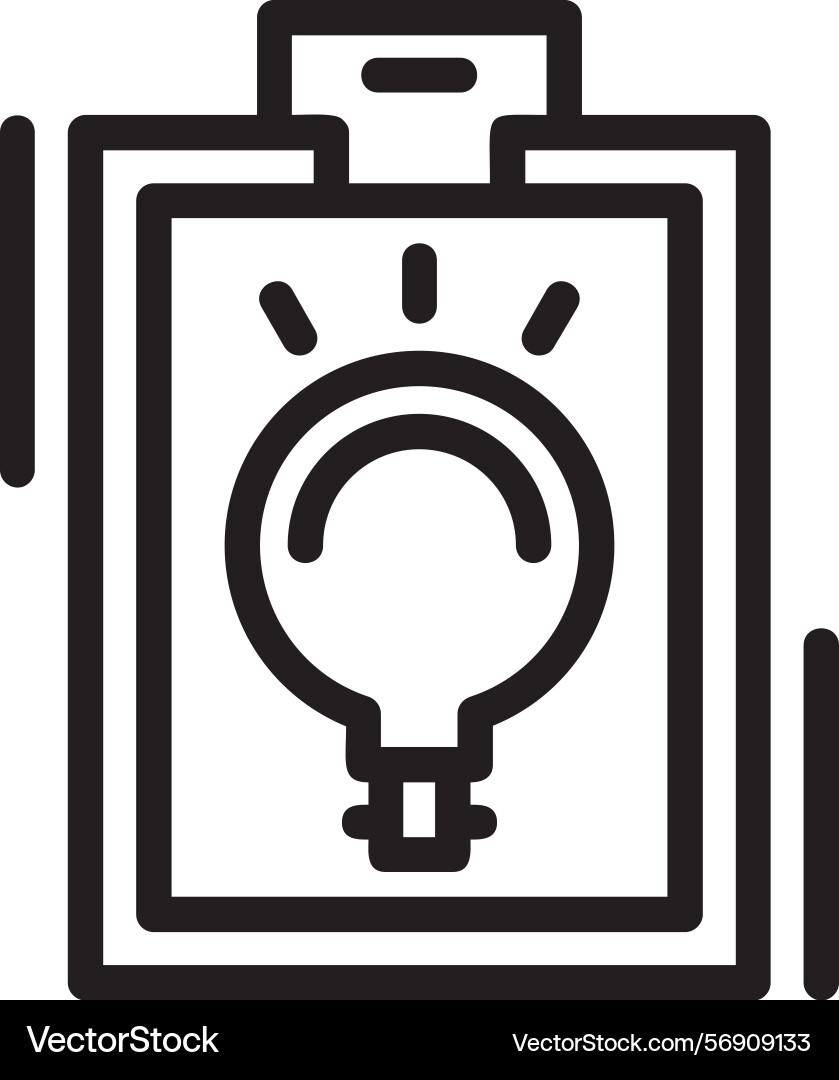 Lightbulb linear style icon design vector image